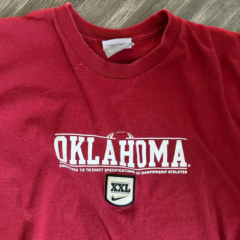 Red Oklahoma Sooners NCAA Nike T-Shirt Large